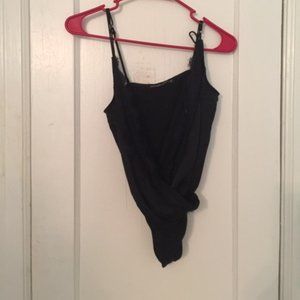 Abercrombie and Fitch black wrap lace bodysuit XS